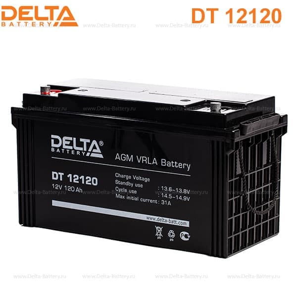 Аккумуляторная батарея Delta DT 12120 (12V / 120Ah)