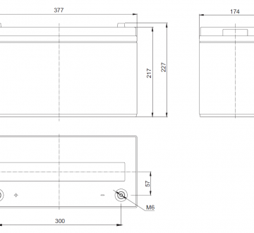 Аккумулятор Coslight 6-GFM-100JC