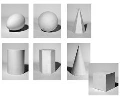 Геометрические тела (7 предм.) гипс