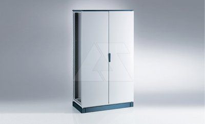 Дверь двойная ENUX 2000x1600мм (ВxШ) с 2 передними стойками, RAL7035, IP55