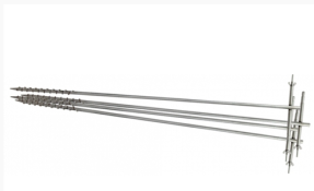 Комплект штырей заземления 1м, винтовых, нержавеющая сталь