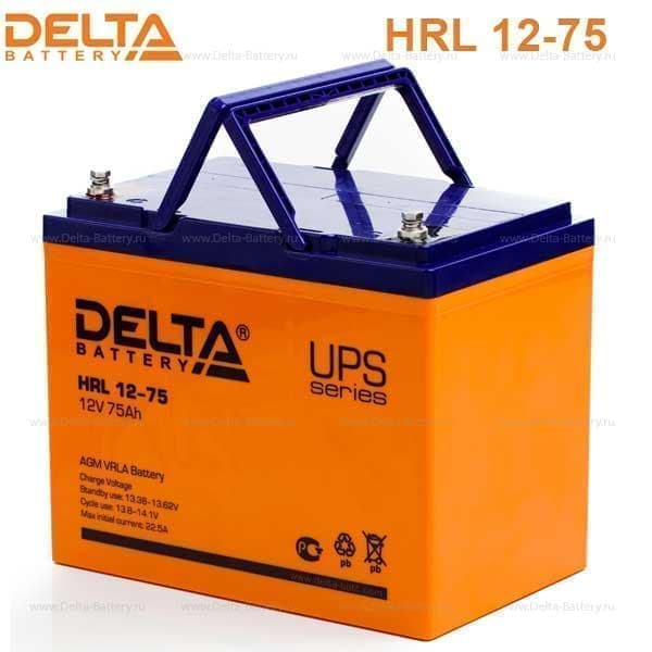 Аккумуляторная батарея Delta HRL 12-75 (12V / 75Ah)