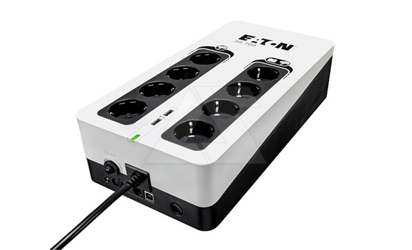 Источник бесперебойного питания Eaton 3S 700DIN, 700VA, 420W, 4+4 евророзеток, USB