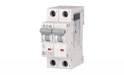 Авт. выключатель HL-C16/2, 2P, 16A, хар-ка C, 4.5kA, 2M