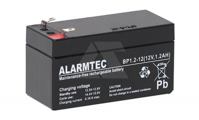 Батарея аккумуляторная Alarmtec BP1.2-12, T1, 12V/1.2Ah
