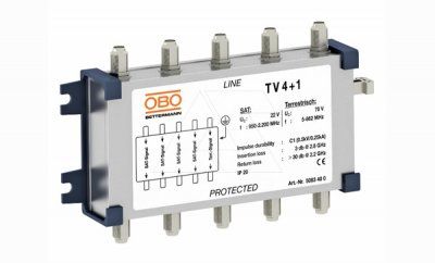 Устройство TV 4+1 коаксиальное, для спутник. и кабельн. многопозиц. переключателя, C+D