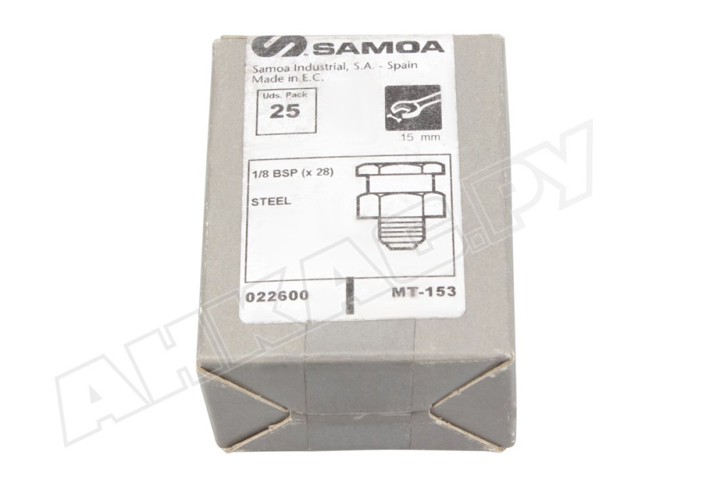 Пресс-масленка МТ 153 двойной шестигранник 15 мм - BSP 1/8 дюйма Samoa