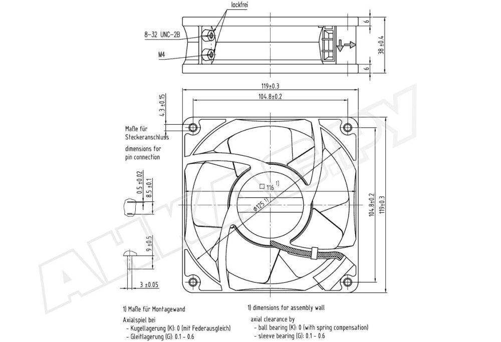 Вентилятор осевой промышленный Ebmpapst 4650N-465