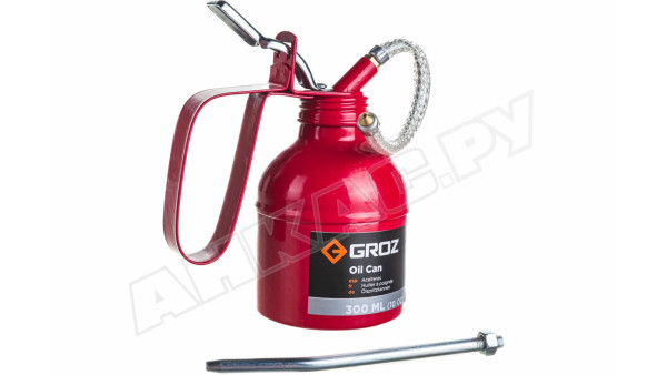 Рычажная масленка с трубкой и шлангом Groz MP22/RF, 300 мл