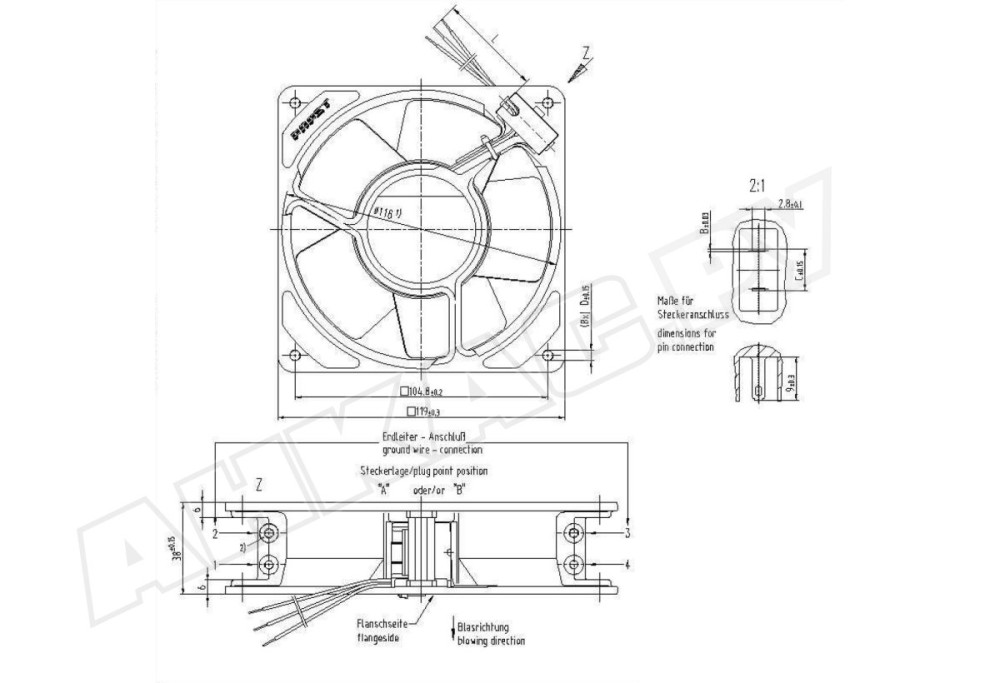 Вентилятор осевой промышленный Ebmpapst 4656 ZH