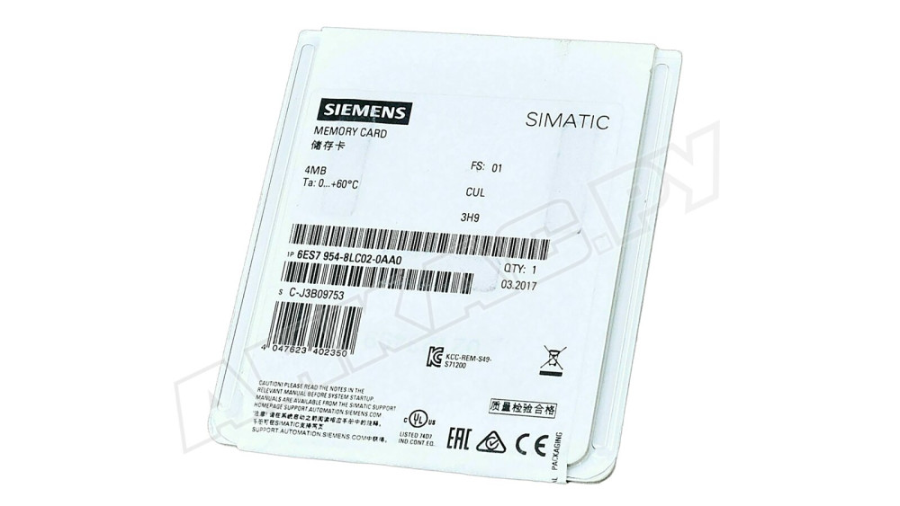 Карта памяти Siemens Simatic, 6ES7954-8LC02-0AA0