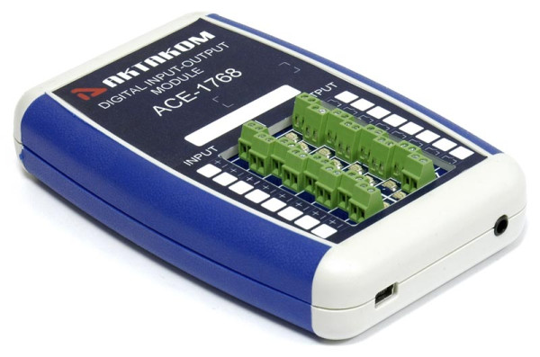 АСЕ-1768 USB/LAN модуль дискретного ввода-вывода 8-канальный