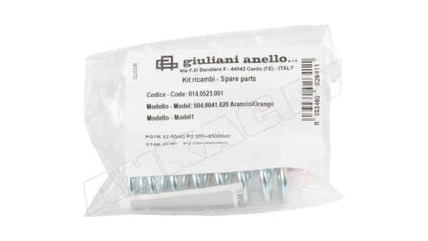 Пружина оранжевая Giuliani Anello 330-450 мбар 504.0041.020