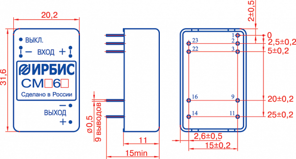 Конвертор напряжения СМН6-3,3