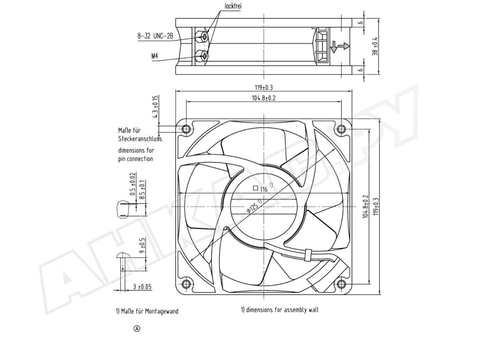 Вентилятор осевой промышленный Ebmpapst 4586 NU
