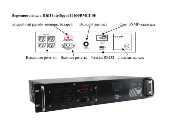 Источник бесперебойного питания ELTENA Intelligent II 600RMLT SE
