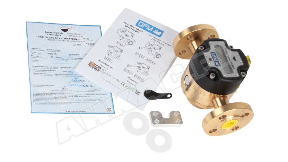 Расходомер топлива Технотон DFM Marine 1000C (автономный) с фланцем