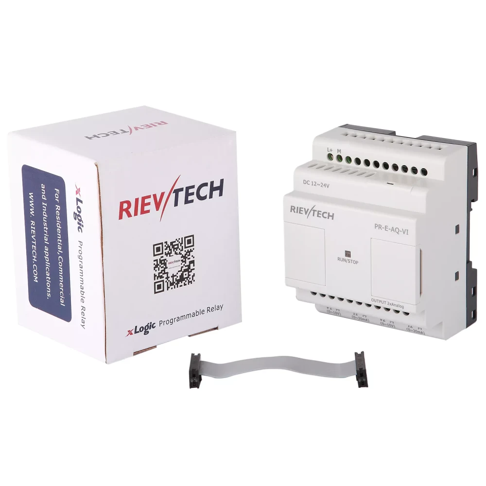 Модуль расширения PR-E-AQ-VI, 12_24VDC, 2AO, 0-10V, 0/4-20mA, для ПЛК серий SR и PR