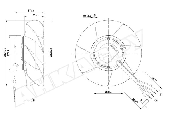 Вентилятор осевой промышленный Ebmpapst A2S130AA0339