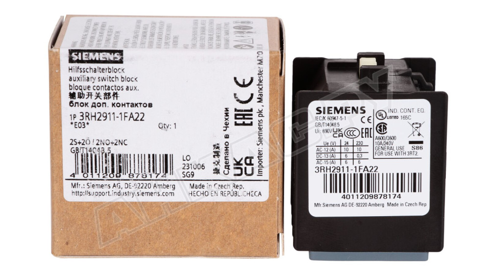 Блок дополнительных контактов Siemens Sirius, 3RH2911-1FA22