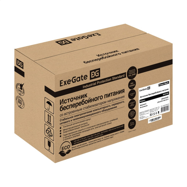 ИБП ExeGate Power Back BNB-650.LED.AVR.1SH.2C13