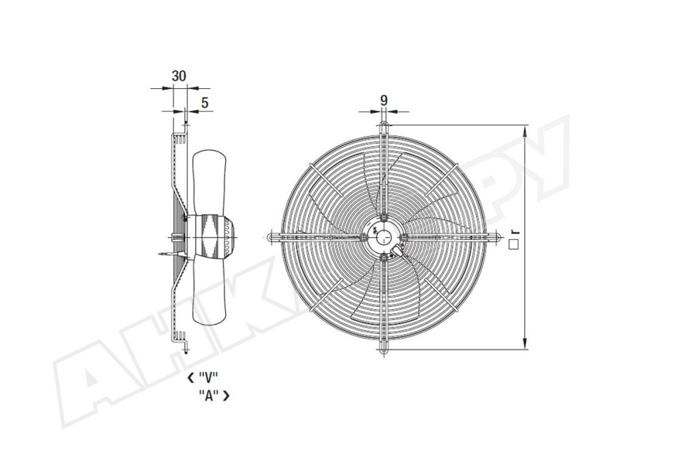 Вентилятор осевой промышленный Ebmpapst S4E450AP0133