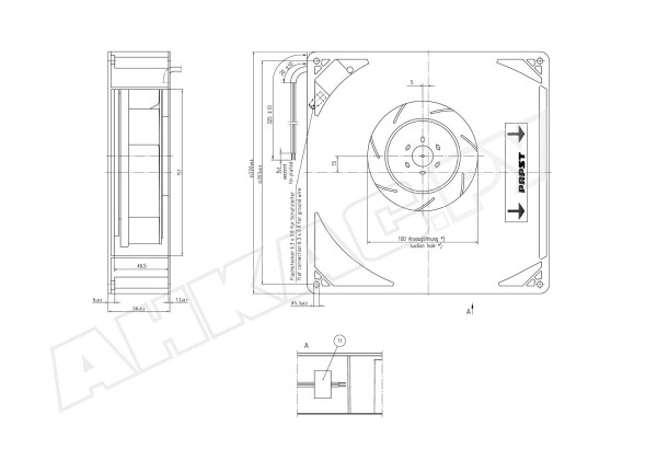 Центробежный вентилятор Ebmpapst RG 160-28/18 NU
