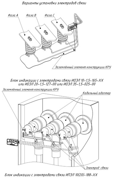 Устройства индикации напряжения серии ИН 3-10-0Х (-02, -021, -03, -05) УХЛ3