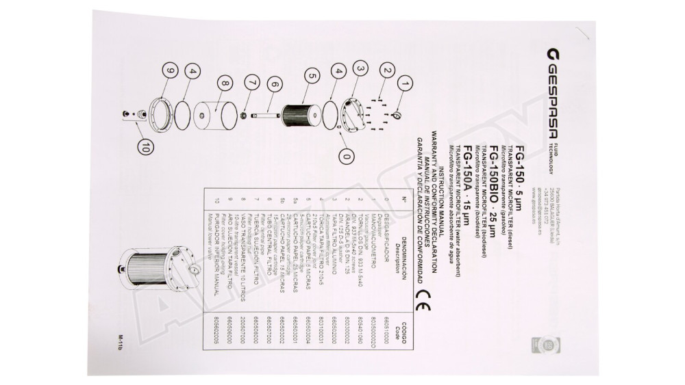 Фильтр-сепаратор Gespasa FG-150 A