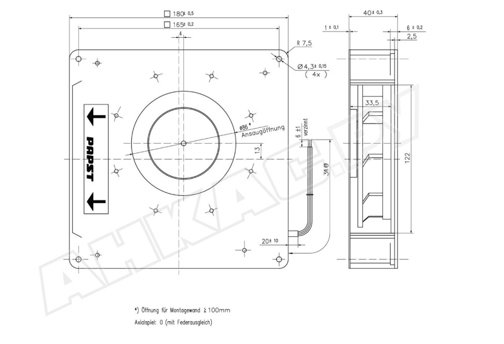 Центробежный вентилятор Ebmpapst RG 125-19/14 NR