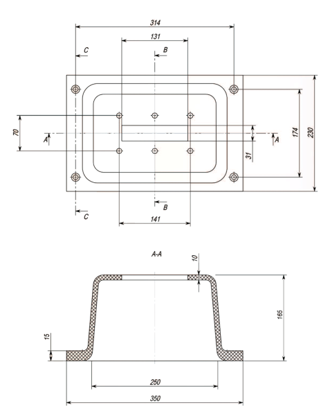 Полимерный изолятор проходной 3 кВ ИПЭЛ 3-030-00 УХЛ2