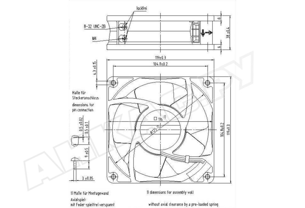 Вентилятор осевой промышленный Ebmpapst 4656 NU