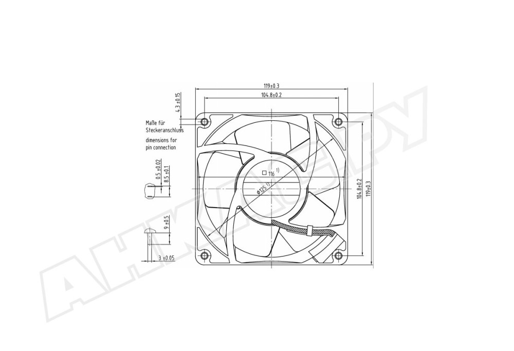Вентилятор осевой промышленный Ebmpapst 4650 N