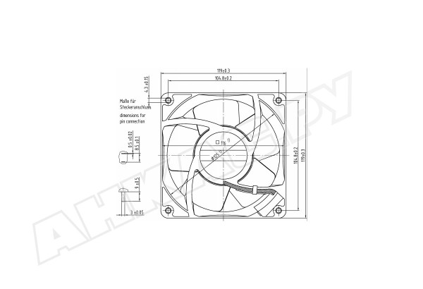 Вентилятор осевой промышленный Ebmpapst 4650 N