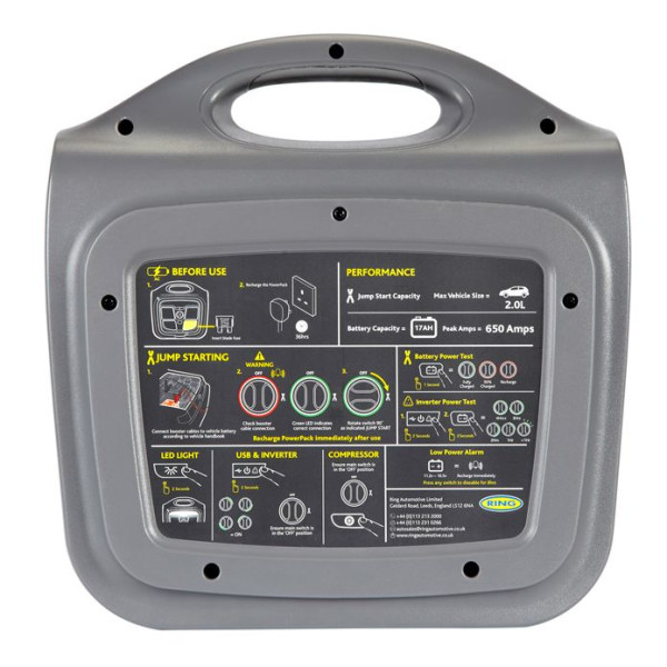 Пуско-зарядные устройства пусковое устройство ring automotive (powerpack, компрессор, usb, фонарь, dc), repp165