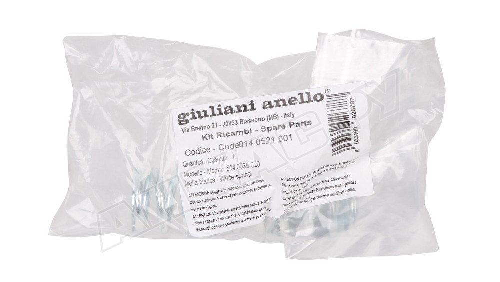 Пружина белая Giuliani Anello 140-270 мбар 504.0038.020