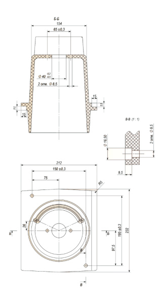 Полимерный изолятор проходной 10 кВ ИПЭЛ 10-024-00 УХЛ2