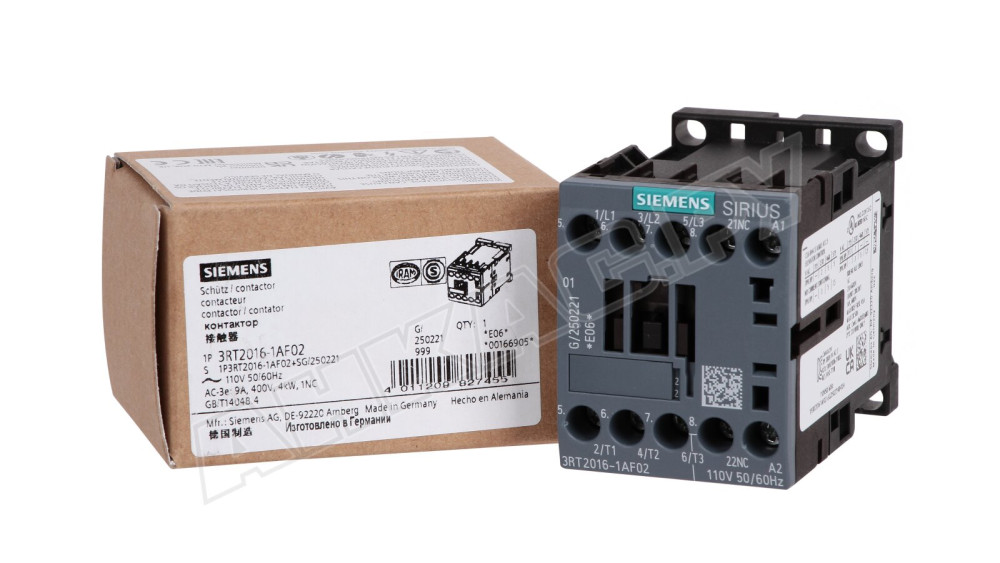 Контактор Siemens 3RT2016-1AF02