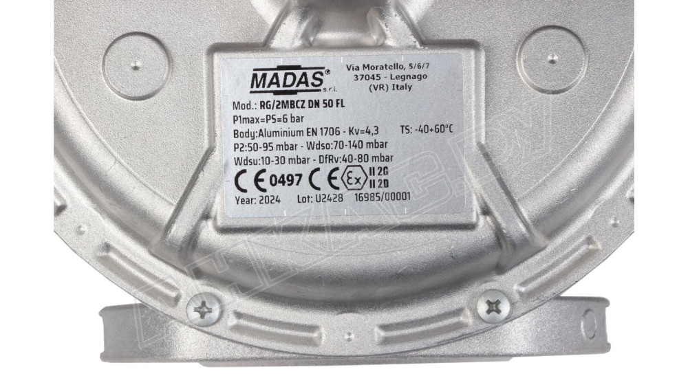 Регулятор давления газа Madas RG/2MBCZ DN 50 FL, RBC50Z R140