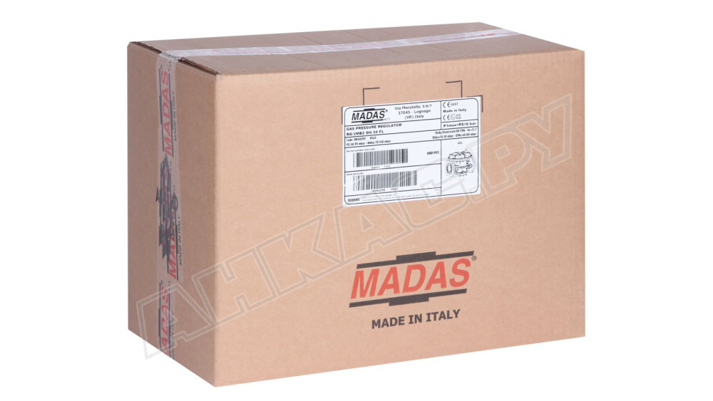 Регулятор давления газа Madas RG/2MB DN50 со встроенным ПЗК и ПСК