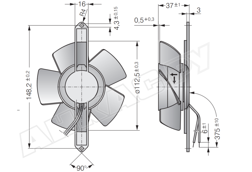Вентилятор осевой промышленный Ebmpapst 4606 TA