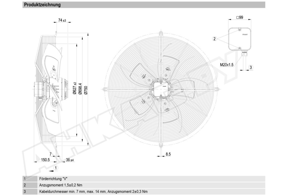 Вентилятор осевой промышленный Ebmpapst S6D630AA0101