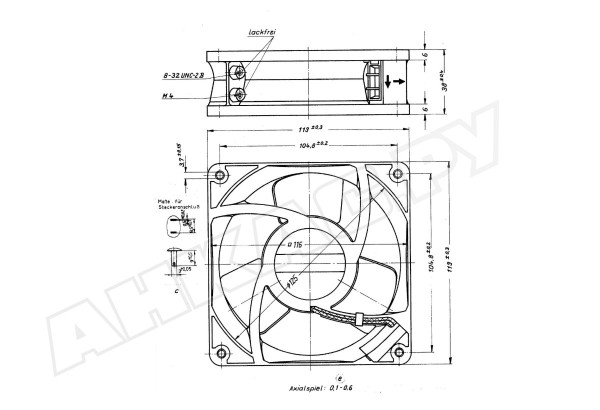 Вентилятор осевой промышленный Ebmpapst 4800 X