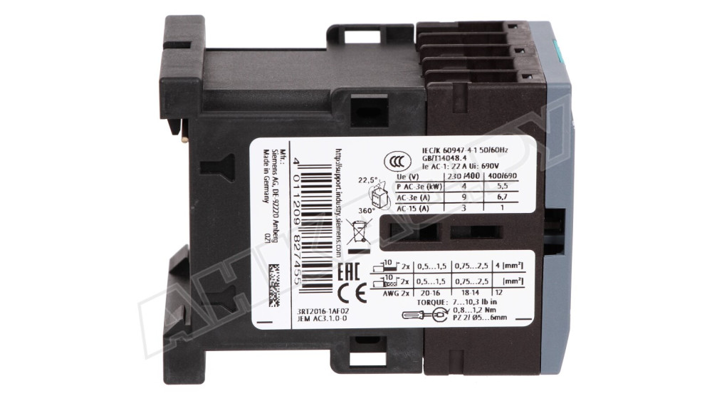 Контактор Siemens 3RT2016-1AF02