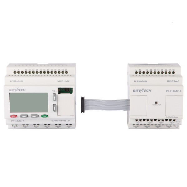 Программируемый логический контроллер PR-14AC-R, 110_240VAC, 10DI, 4RO, RTC, RS232, RS485, ЖКИ