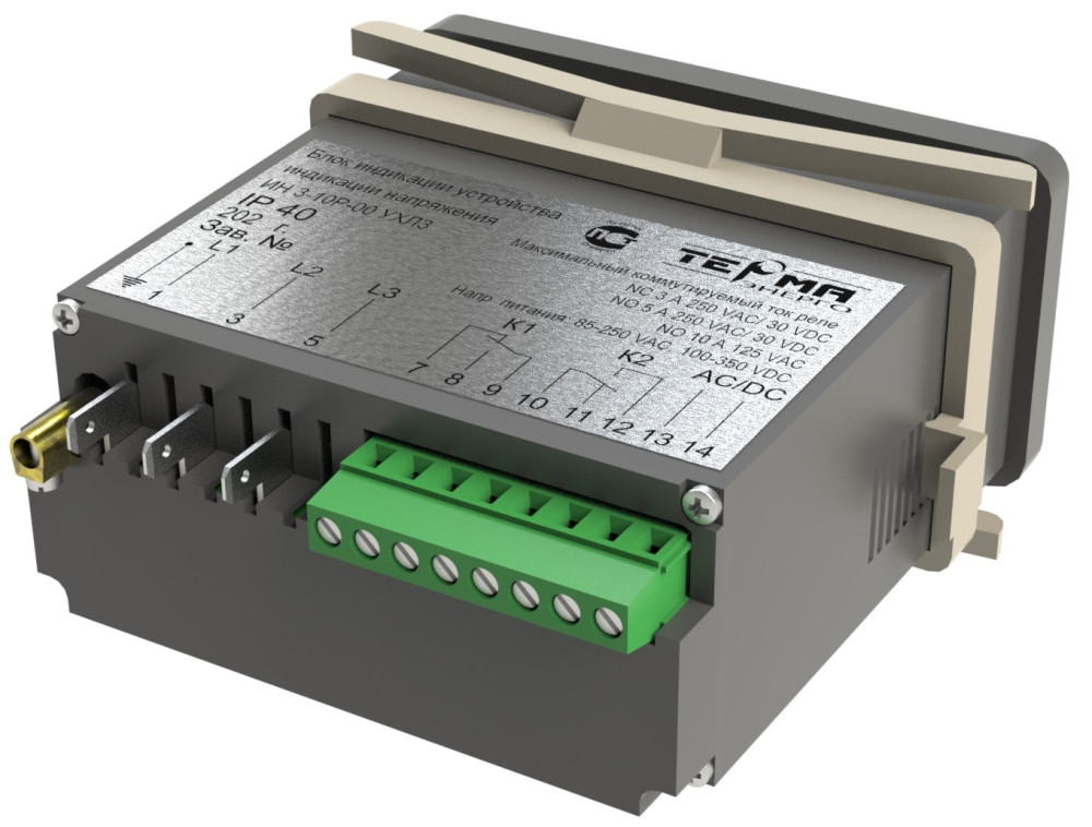 Устройство индикации напряжения ИН 3-10Р-00 УХЛ3 (реле «сухой контакт»)