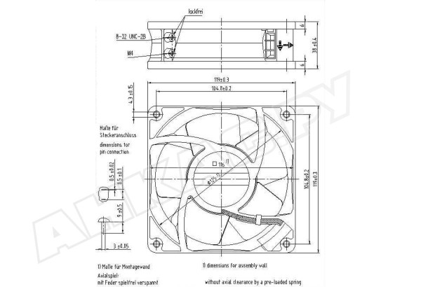 Вентилятор осевой промышленный Ebmpapst 4656 NR