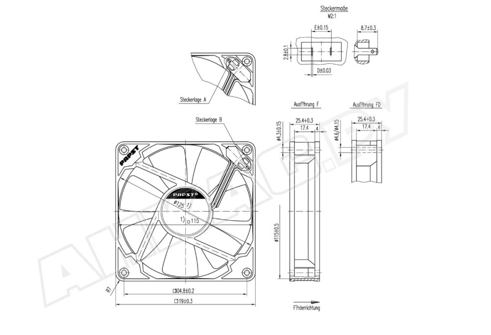 Вентилятор осевой промышленный Ebmpapst 4484 FG