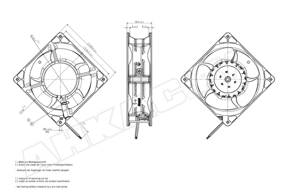 Вентилятор осевой промышленный Ebmpapst 5314/2 TDHHPU