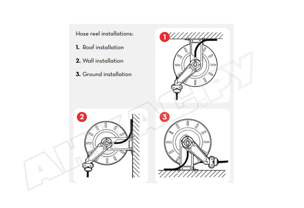Hosereel 8 x 3/4" with hose SMALL